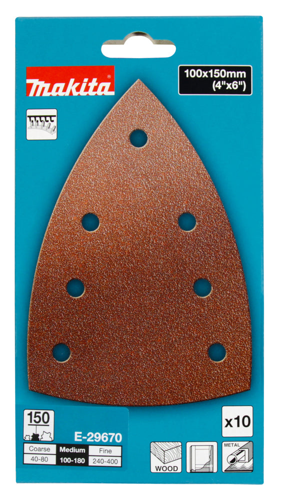 Schleifpapier A150 100x150mm Klett Holz