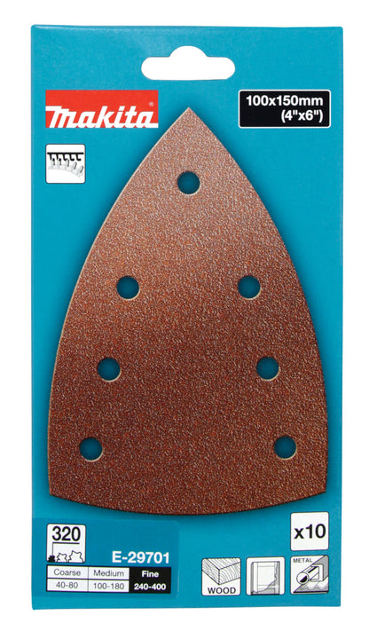 Schleifpapier A320 100x150mm Klett Holz