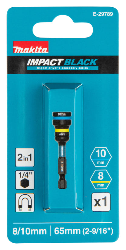 Steckschlüssel 2-in-1 SW8/SW10 Impact Black