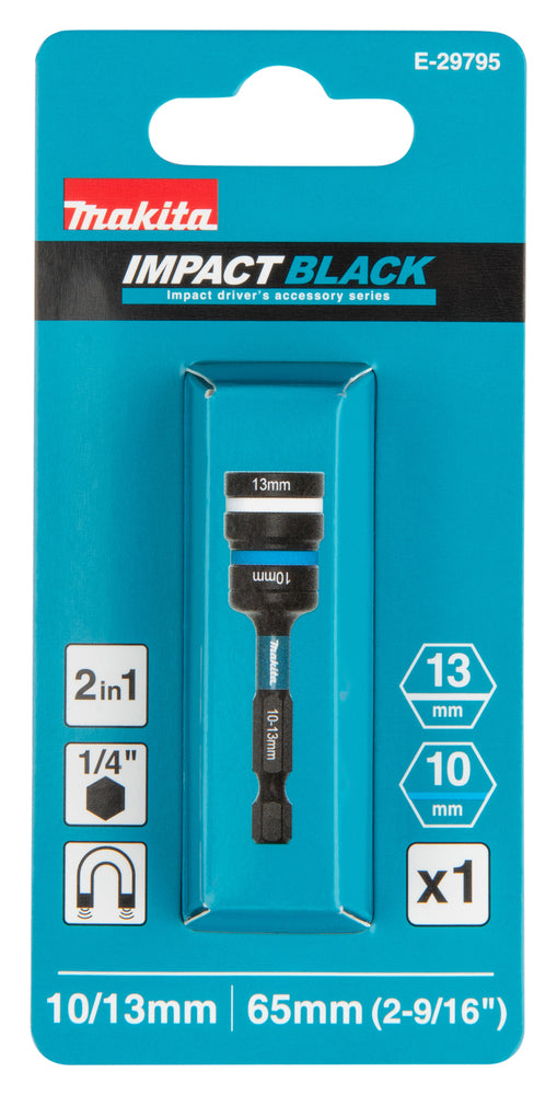 Steckschlüssel 2-in-1 SW10/SW13 Impact Black