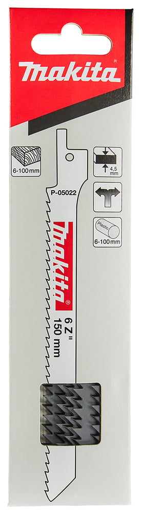P-05022 Reciprosägeblatt 150/6Z Kurvenschnitt Holz/Kunststoff