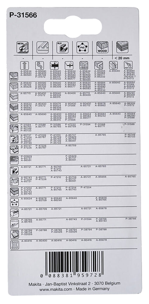 P-31566 Stichsägeblatt HC19R bi Laminat