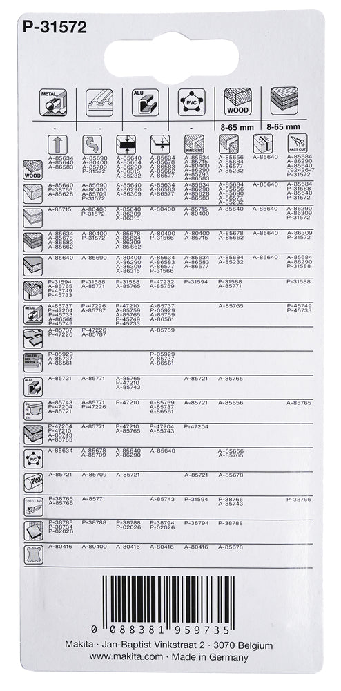 P-31572 Stichsägeblatt Kurvenblatt HGS24DV Holz