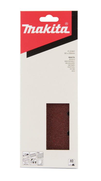 P-31837 Schleifpapier P40 93x230mm gelocht