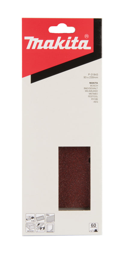 Schleifpapier P60 93x230mm gelocht   P-31843