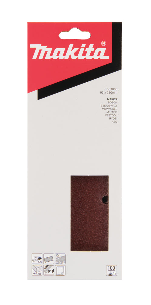 P-31865 Schleifpapier P100 93x230mm gelocht