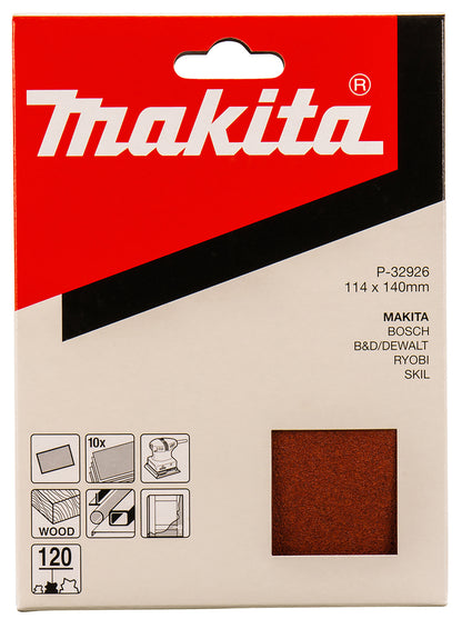 P-32926 Schleifpapier P120 114x140mm ungelocht