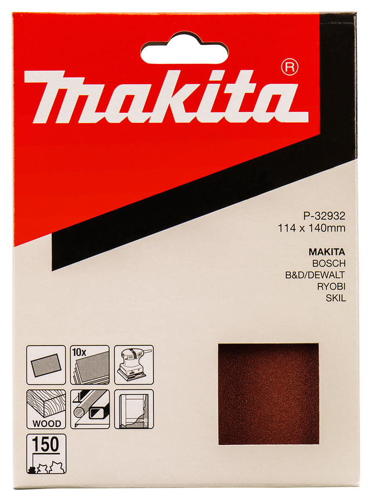 P-32932 Schleifpapier P150 114x140mm ungelocht