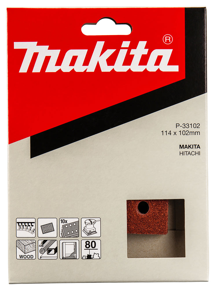 P-33102 Schleifpapier P80 102x114mm Klett