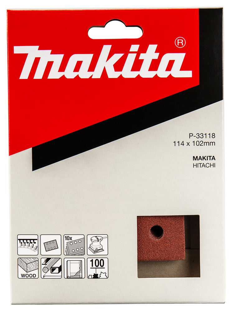 P-33118 Schleifpapier P100 102x114mm Klett