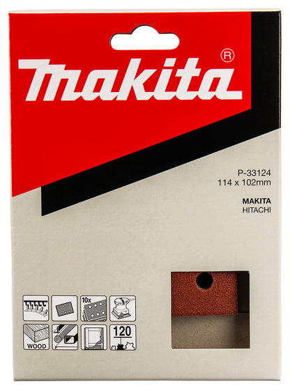 P-33124 Schleifpapier P120 104x112mm Klett
