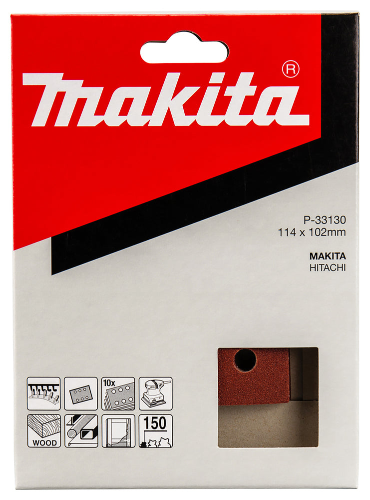 Schleifpapier P150 102x114mm Klett   P-33130