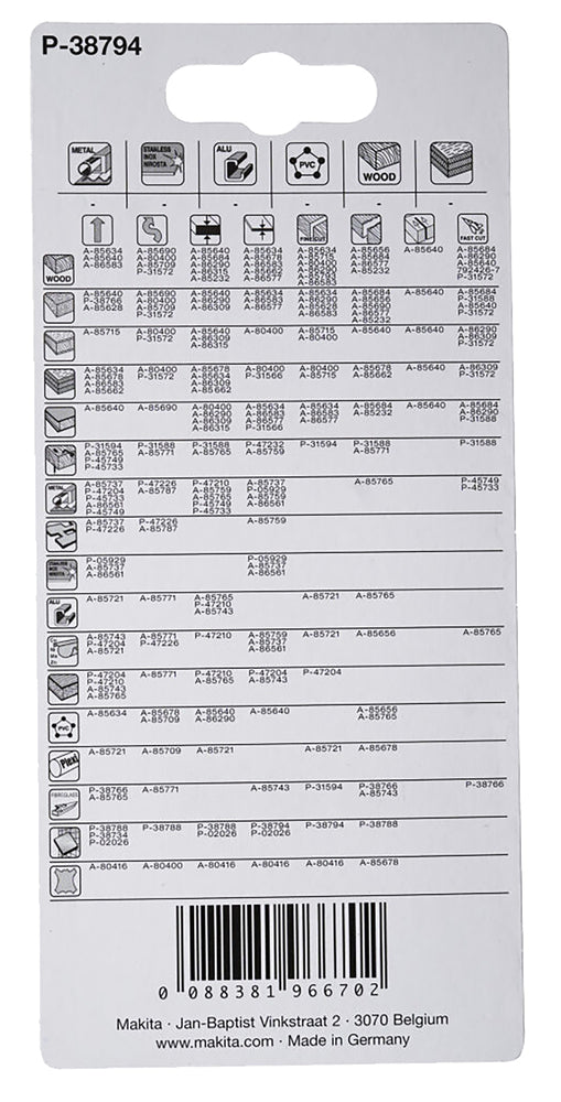 P-38794 Stichsägeblatt D2 Granulat bestreut