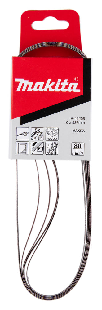 Schleifband 6x533 mm K80