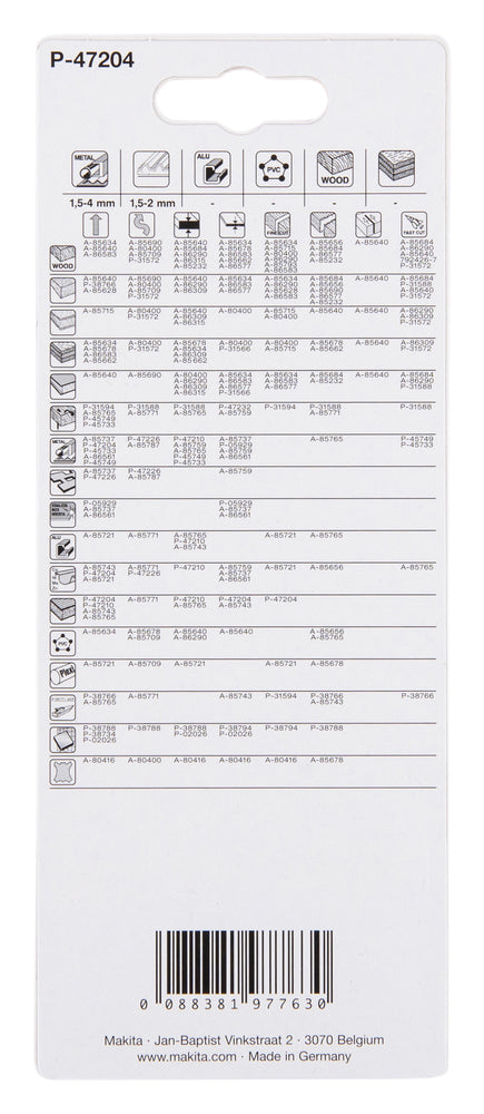P-47204 Stichsägeblatt MG31 bi Metall