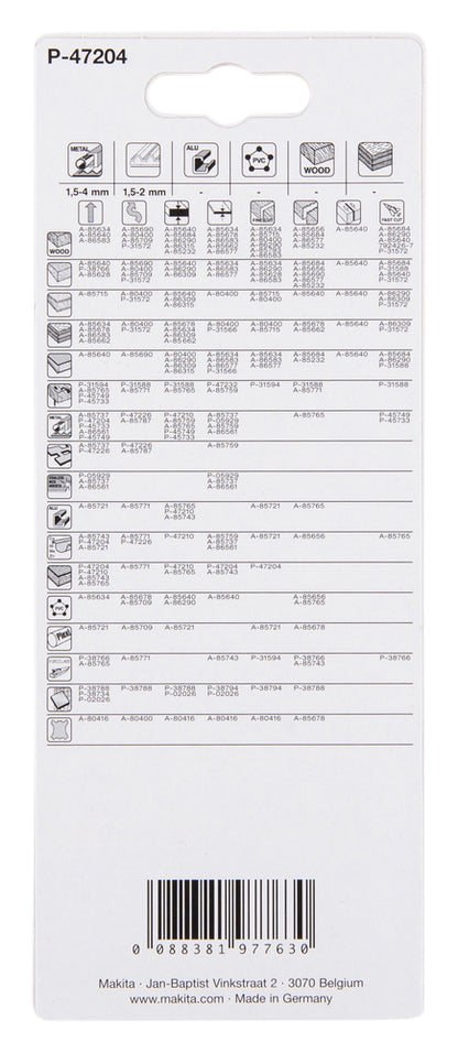 P-47204 Stichsägeblatt MG31 bi Metall