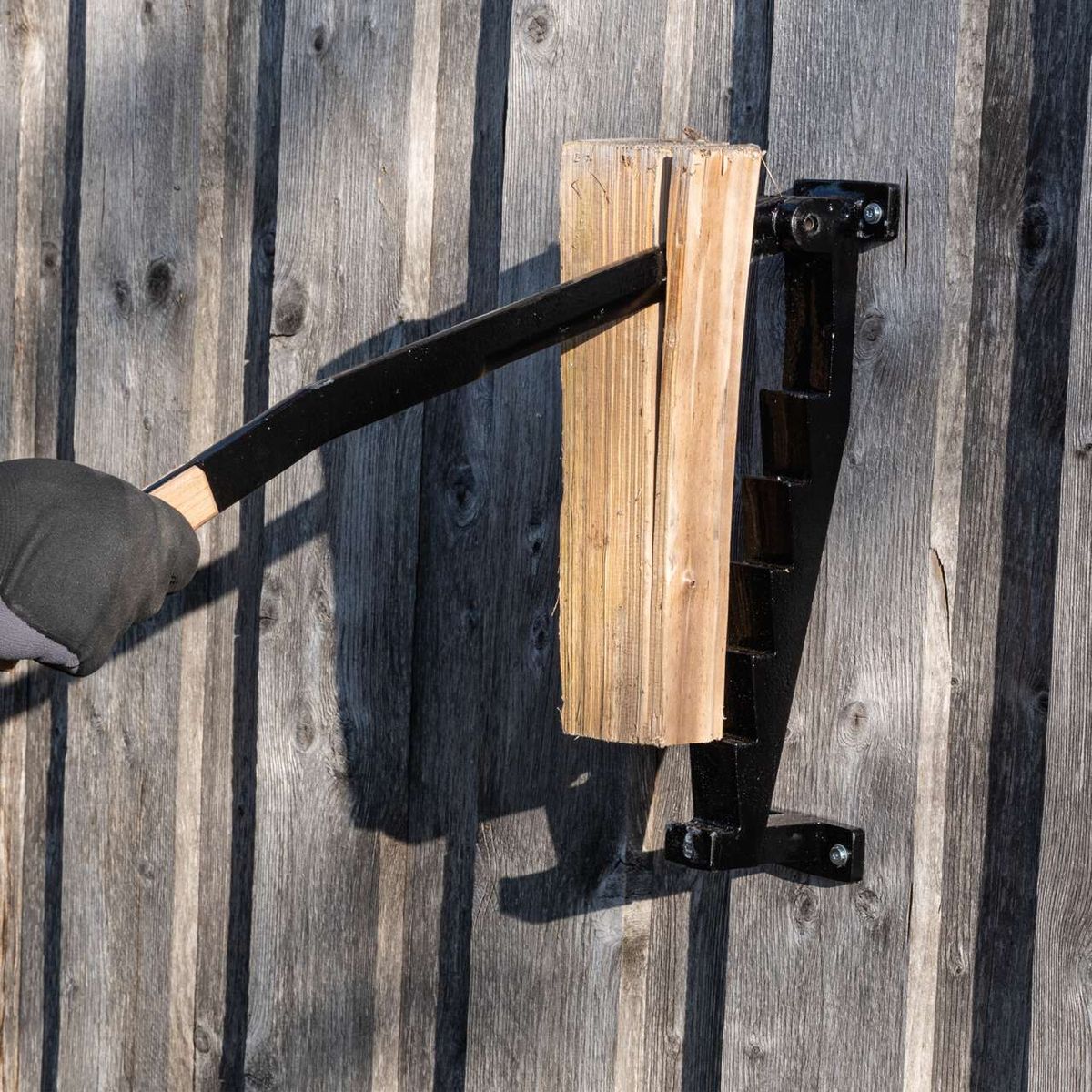 Spanmesser Scheppach - 220mm Klingenlänge | 590mm Höhe | 85mm Breite | Gusseisen | Handholzspalter