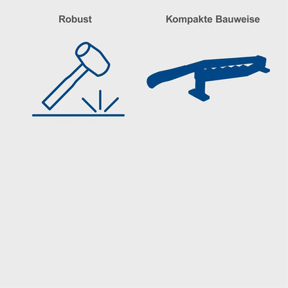Spanmesser Scheppach - 220mm Klingenlänge | 590mm Höhe | 85mm Breite | Gusseisen | Handholzspalter